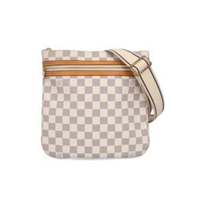 Louis Vuitton Pochette Bosphore Bag Damier Azur White
